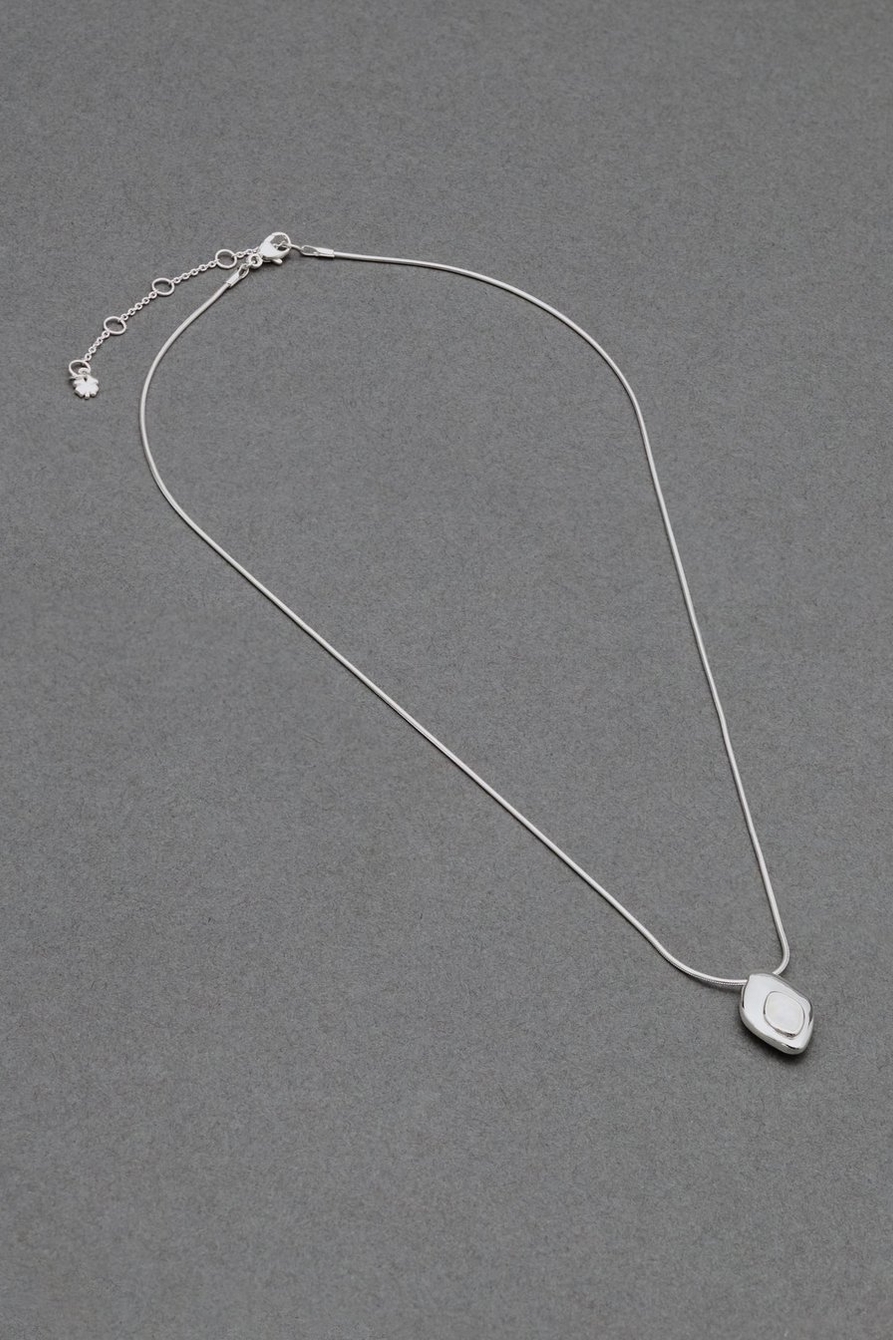semi stone necklace
